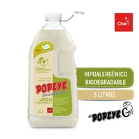 Detergente Líquido Popeye Ecofriendly Matic Pet 3 Lt