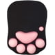 thumbnail image 1 of Alfombrilla de ratón con diseño de pata de gato, suave y bonita, reposamuñecas, cómoda alfombrilla de ratón de espuma viscoelástica de silicona para juegos, color negro y rosa, 1 of 5