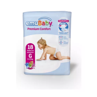 Pack X4 Pañal Emubaby Comfort G 72 Pañales