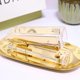 thumbnail image 2 of Kit de Grapadora y Dispensador de Cinta Acrílico Dorado Buqoo, 2 of 9