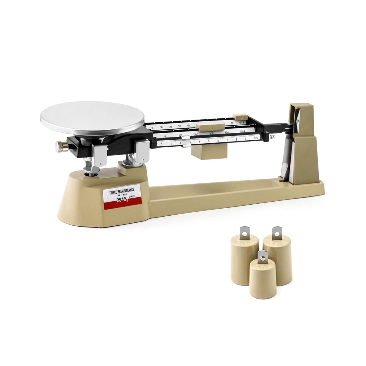 Balanza Mecánica Triple Brazo Qwork 2610 G 0.1 G Laboratorio