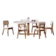 thumbnail image 1 of Juego De Comedor Wood 6 Sillas Rectangular Mdf Y Vidrio Café Claro, 1 of 16