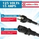 thumbnail image 4 of Cables y kits de cable de alimentación AC, resistentes, 3 m, 15 A/125 V, 14 AWG, 4 of 9