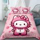 thumbnail image 1 of Hello Kitty Cartoon Themed Duvet Cover Bedding Set Comfort Quilt Cover Twin King Size for Kids and Adults Bedroom Decor GiftBed Sheets, 1 of 5