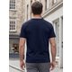 thumbnail image 3 of INSPIRE CHIC Camiseta de Hombre 100% Algodón Manga Corta Camiseta de Verano 5XL Azul Marino, 3 of 5