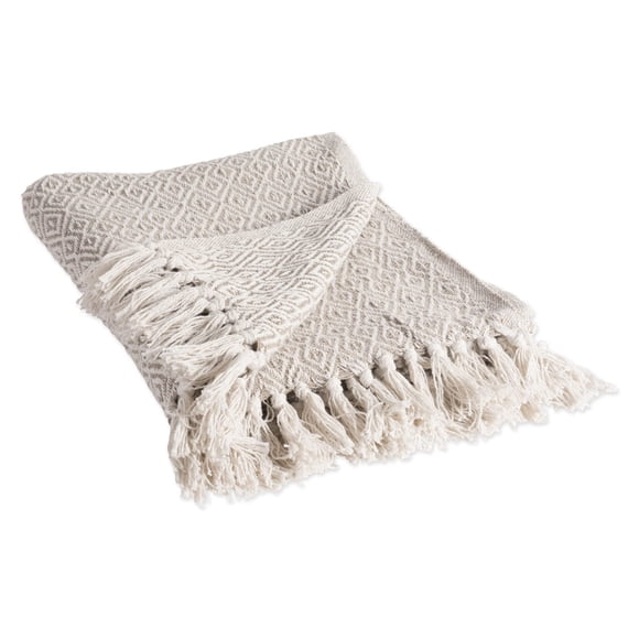Manta DII Rustic Farmhouse tejida con doble diamante