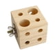 thumbnail image 3 of Bloque De Madera Con Agujeros, Fácil De Instalar, Juguete Para Masticar Pájaros Para Guacamayos, Periquitos, 5,9 Cm X 5,9 Cm X 5,9 Cm, 3 of 5