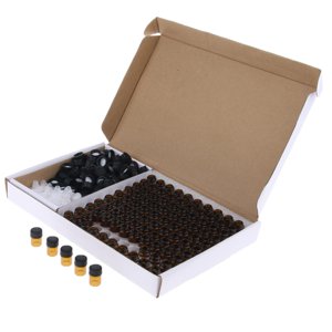 Magideal - Botellas A Prueba De Fugas Ámbar Recargable Accesorios De Bricolaje Viales Contenedor Dispensador De Perfume Para Líquido Cosmético De Viaje , Enchufe 1Ml