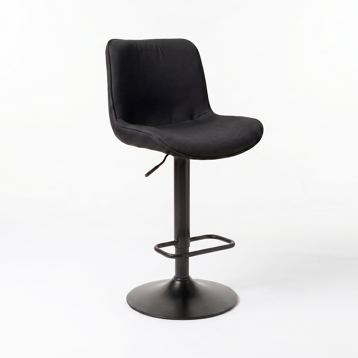 Silla Piso Bar Taburete Altura Regulable Dorik Venhoouse Negra