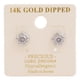 thumbnail image 3 of Aretes Saronite Piedra Cz Chapados En Oro 14k Mujer, 3 of 3