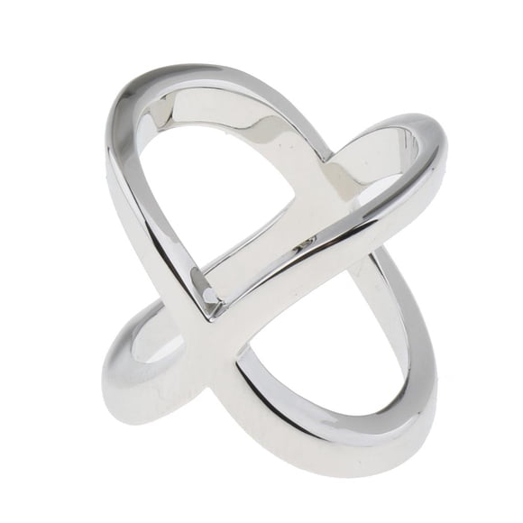 únicos clips de la bufanda de la gasa de seda anillos de forma cruzada sostenedor de la joyería s de plata