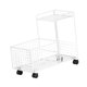 thumbnail image 2 of Carrito De Servicio Debajo Del Escritorio, Carrito Móvil Con Ruedas Para Vestidor, Estilo Rústico, Color Blanco, Doble Capa, 2 of 5