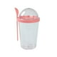 thumbnail image 1 of Vaso para ensalada de frutas y verduras con cuchara y tapa, vaso para desayuno, vaso para yogur, vaso portátil para leche y avena, color rosa, 1 of 7