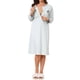 thumbnail image 2 of INSPIRE CHIC Camisón de Lactancia para Mujeres Embarazadas, Vestido de Dormir de Algodón de Manga Larga Suave con Sujetador Incorporado, Bolsillos y Tapeta de Botones XL Gris, 2 of 6