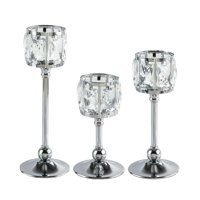 Bothyi - Pilar De Candelero De Cristal Para Centro De Mesa Decorativo Para El Hogar