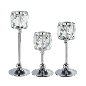 Bothyi - Pilar De Candelero De Cristal Para Centro De Mesa Decorativo Para El Hogar