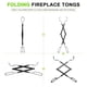 thumbnail image 4 of Pinzas para chimenea Himaly, acero forjado, resistentes, 66 cm, 4 of 7