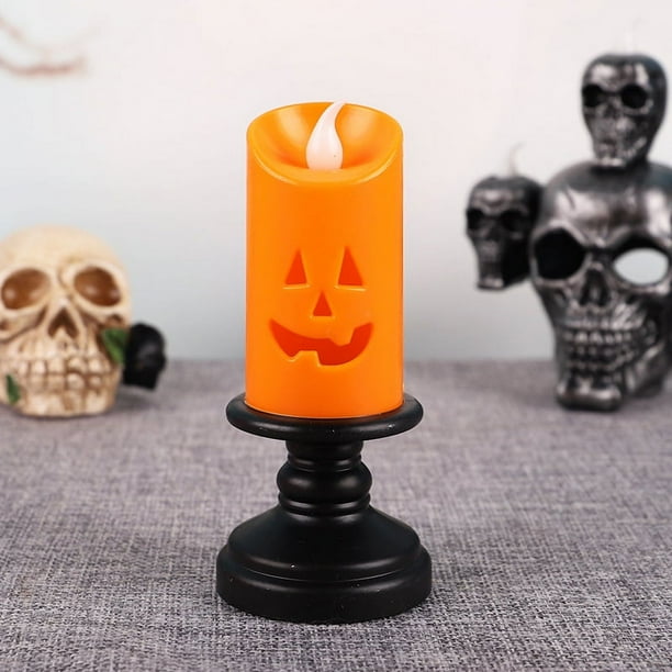 6pcs Halloween Pumpkin Wind Lamp - LED Electronic Candle Lamp for Creative Decoration and Small Night Light