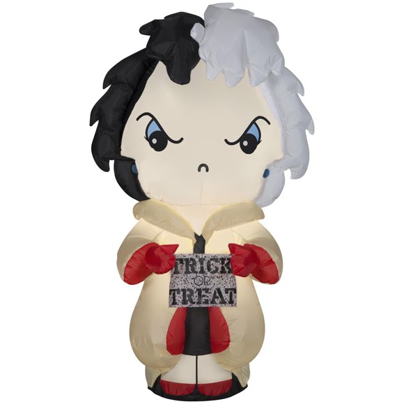 Decoración inflable de Halloween con diseño de Gemmy Disney Cruella de Vil