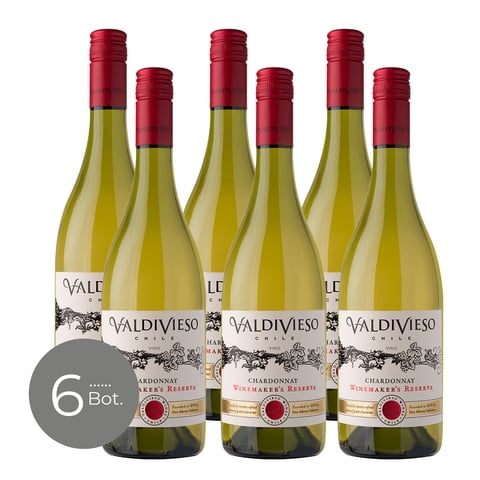 Pack X6 Vino Valdivieso Reserva Chardonnay 750 Cc