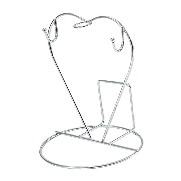 Soporte duradero para tazas, escurridor con ganchos, soporte para secado de tazas, encimera, organizador de cocina, estante para tazas para mostrador, , Plata