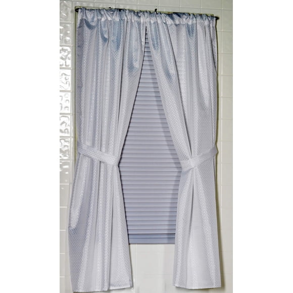 Cortina de ventana Carnation Home Fashions Lauren Diamond-Piqued
