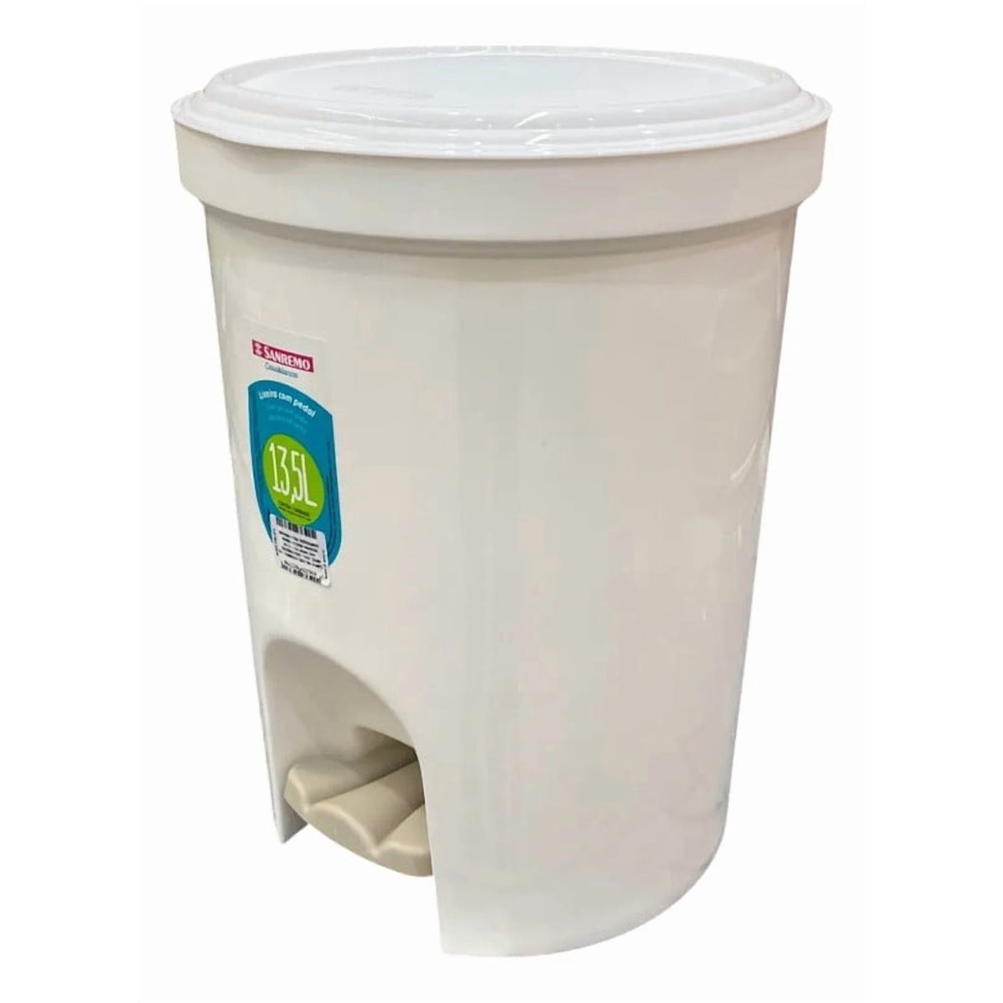 Basurero 13,5 Lts San Remo Beige Con Pedal