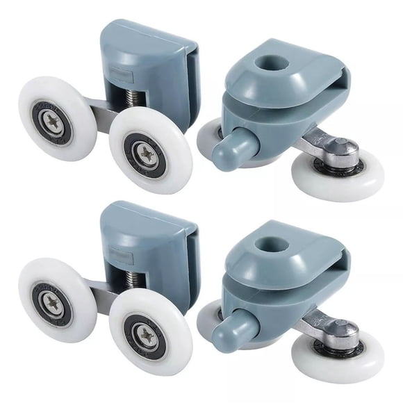 4 Carro Rueda Doble Para Showerdoor (2 Inferior 2 Superior)