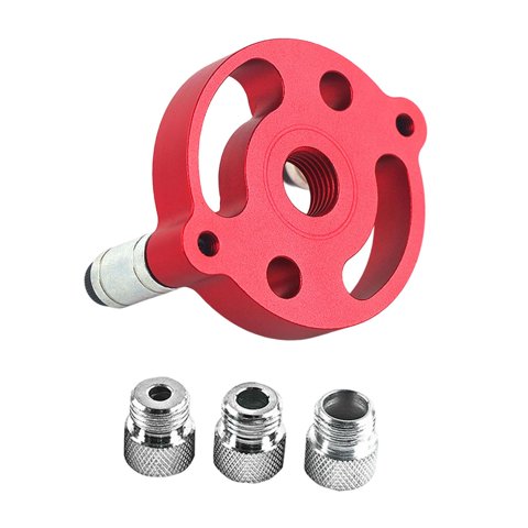 Magideal - Plantilla De Espiga Autocentrante, Guía De Perforación De Espiga, 6-10 Mm, Juego De Guías De Perforación Autocentrantes Para Juntas De Carpintería Con Rojo