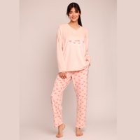 Mon Amour - Pijama Crystal Velvet Bordado Y Botones 261559 - S