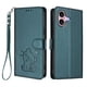 thumbnail image 1 of Funda Volteable con Diseño de Gato para iPhone 16, Verde Oscuro, 1 of 6