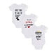 thumbnail image 2 of 3pcs Creative Rompers - Infant Toddler Personalized Letter Print Short Sleeve Jumpsuit, Perfect For Newborn Birth Gift & Photoshoot, 2 of 5