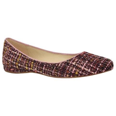 Flat Nine West Speakup, Tela Rosa Multicolor Para Mujer