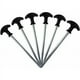 thumbnail image 1 of Estacas para carpas Estacas metálicas resistentes Estacas de acero forjado Ganchos para fijación al suelo Estacas con ganchos para carpas de exterior, lonas para picnic y sombrillas de playa, 1 of 5