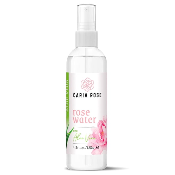 Spray hidratante de agua de rosas Caria Rose 125 ml con aloe vera