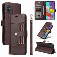 Foxdock Funda Tipo Cartera Para Samsung Galaxy A71 4G – Cubierta De Cuero Pu Con Múltiples Ranuras, Bolsillo Para Efectivo Y Correa De Muñeca
