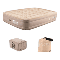 Genérico - Colchón Inflable Xplora Eléctrico Bomba Recargable 2 Plazas Beige