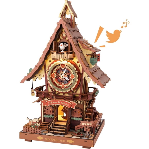 Puzzle 3D Reloj Cuco ROKR LC901C, 435 Piezas con LED