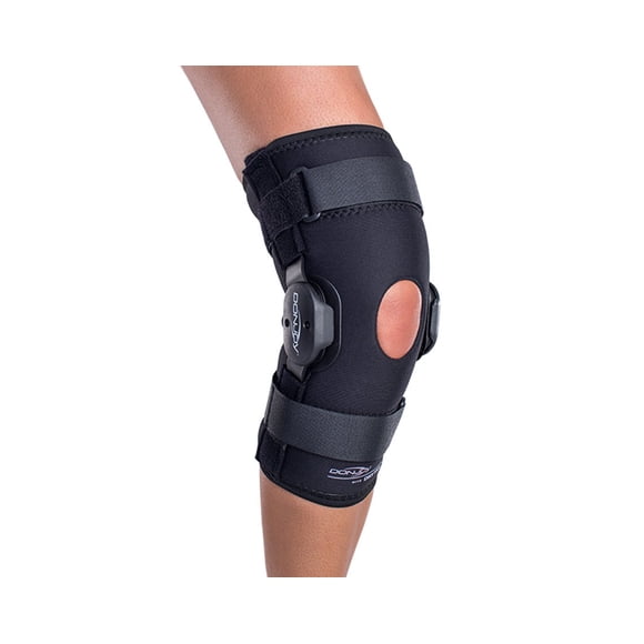 Rodillera DonJoy Deluxe con Bisagras y Diseño Envolvente Abierto Poplíteo XL