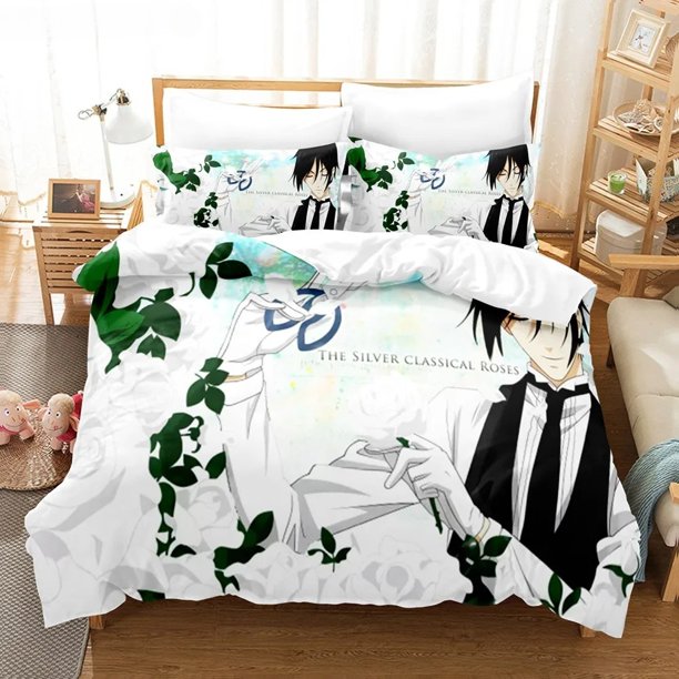 Anime Black Butler Bedding Cool Sebastian Ciel Dakimakura Bed Linen Set Adult Duvet Cover Double Microfiber Bed Cover