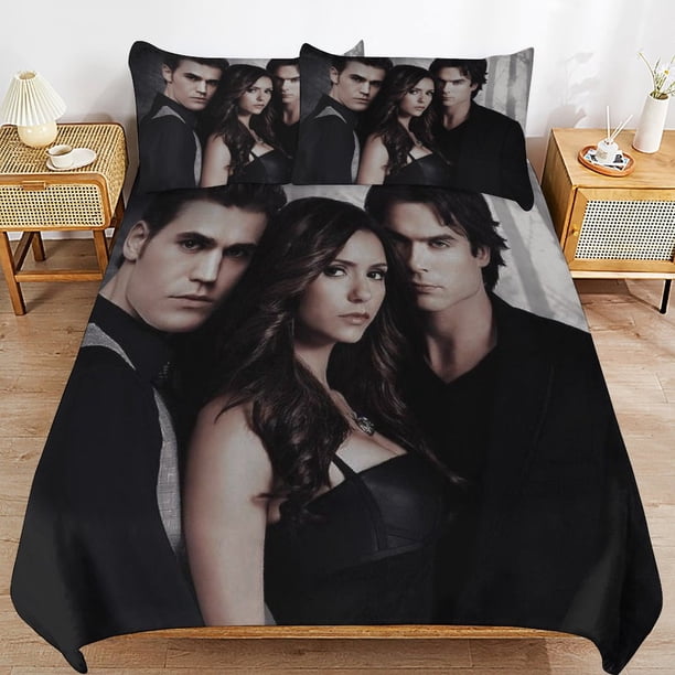 The Vampire Diaries Zipper Closure Ultra Soft High Thread Count Machine Washable Duvet Cover Sets for All Season