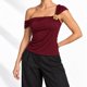 thumbnail image 3 of Polera Tendencia Basica Mujer Poliester S/M L/XL Burdeo, 3 of 8