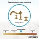 thumbnail image 4 of Grifo para lavabo de baño gotonovo, 3 orificios, de latón envejecido extendido, 4 of 9