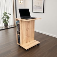 Tuhome - Escritorio Portable Con Ruedas Luzzo 73X50,2X40,2 Cm Duna