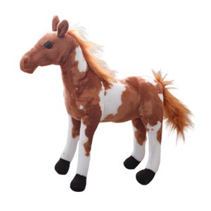 Magideal - Muñeco De Peluche De Caballo Suave Para Niños, Animal Relleno, Decoración De Habitación Abrazable, Muñeco De Juguete De Peluche, Muñeco Caballo De Pie Estilo C