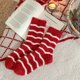 thumbnail image 1 of Xiao Hua 6 Pares de Calcetines de Felpa con Patrón de Rayas Rojas, Calcetines de Invierno de Felpa Cómodos, Calcetines de Tubo Medio para Celebración de Navidad y Año Nuevo, Calcetines Casuales para, 1 of 2