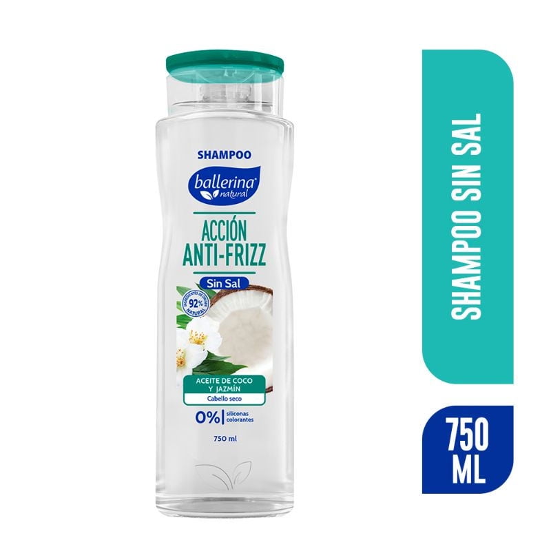 Shampoo Sin Sal Coco 750 ml Ballerina