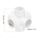 thumbnail image 2 of Uxcell Conector de 6 Vías de 1-1/4" para Muebles, Acoplamiento de Tubería de Grado de Construcción, Blanco, 2 of 7