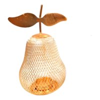 Genérico - Set 2 Candelabro Decorativo Portavelas Pera Dorada 21Cm Jhn