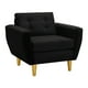 thumbnail image 2 of Sofa Bote 1c Felpa 01 Negro, 2 of 6